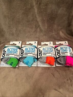 OS1st Active Comfort Performance Socks - Bright Multi Colors 4 Pack